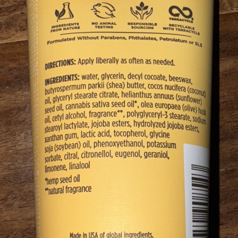 Burt's Bees Hemp Body Lotion 6 oz Skincare -  New‎ - Picture 8 of 10